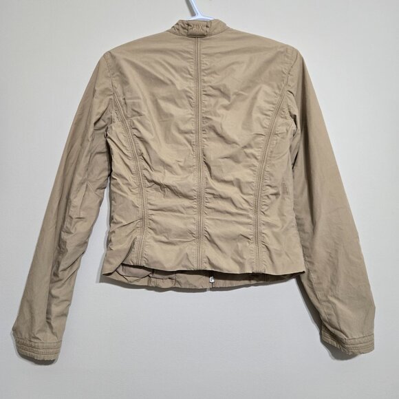 Women's A/X Armani Exchange Cotton Beige Sport Full Zip Blazer Jacket in size S - Picture 2 of 15